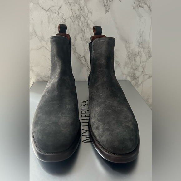 Men's Brand New FRYE Charcoal Boston Chelsea Boots - Picture 5 of 6
